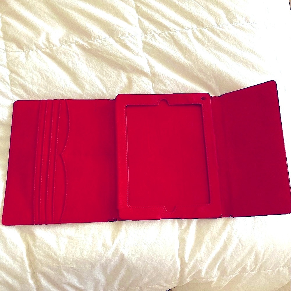 Parfois Red Leather Tablet Holder Case